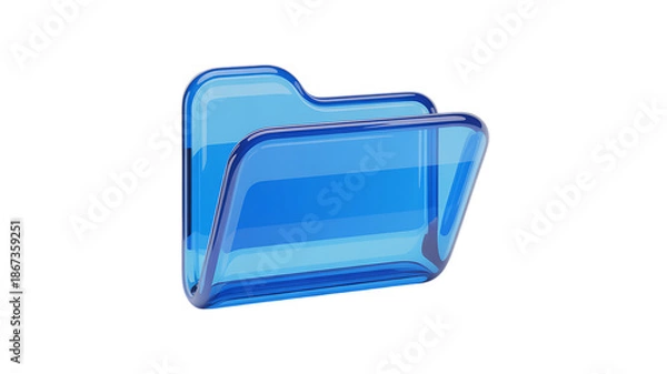 Obraz 3D blue folder icon