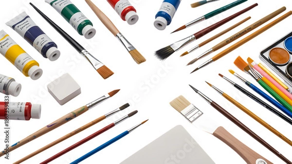 Obraz Canvas drawing tools isolated realistic design