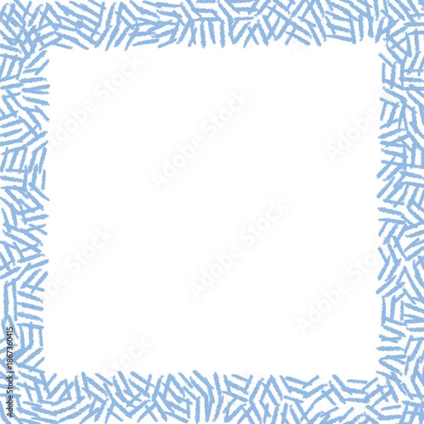 Obraz 水色のスクラッチ柄イラストのスクエアフレーム　太　Adobe Illustrator Artwork