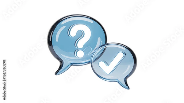 Obraz Question mark sign 3d illustration abstract idea