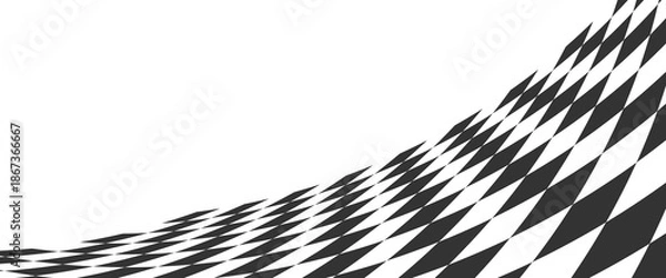 Obraz Abstract pattern curves checkered white background