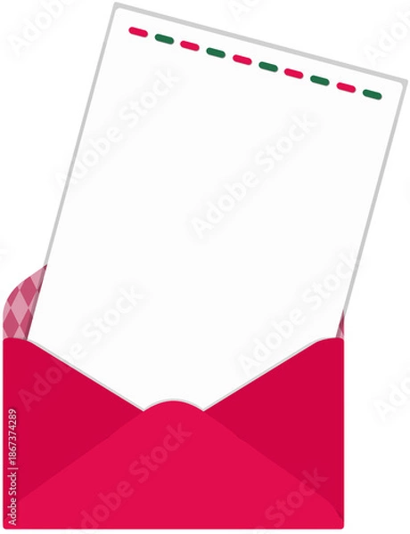 Obraz Blank paper sheet with matching envelope
