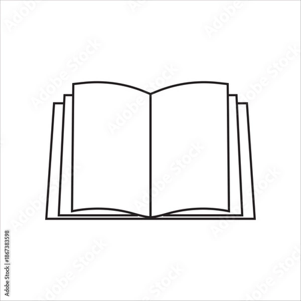 Fototapeta open book vector illustration