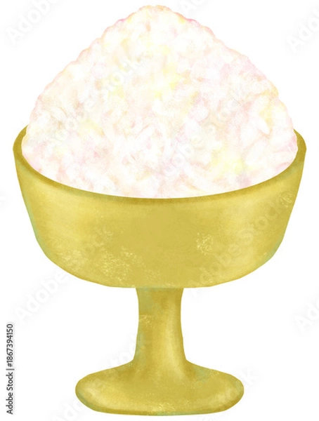 Obraz シンプルな仏飯器のイラスト