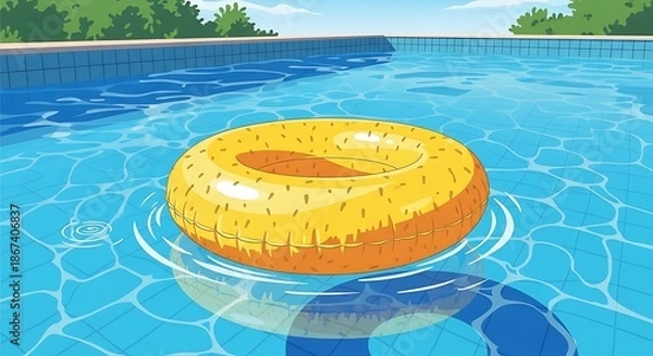 Obraz Yellow Ring in Pool.