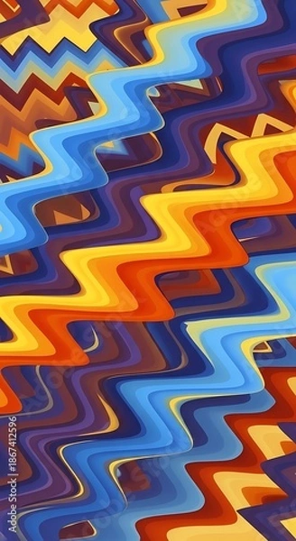 Obraz Zigzag Colorful Pattern.