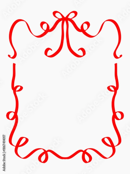 Obraz Hand drawn frame ribbon doodle collection