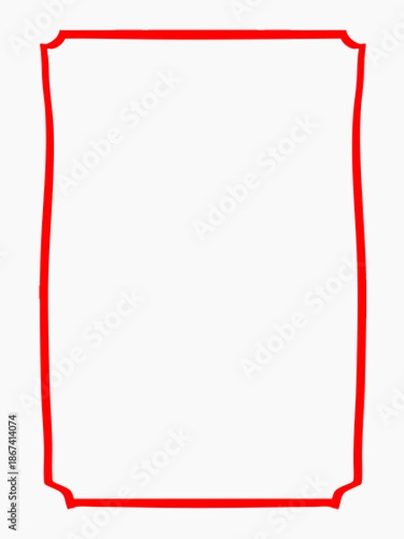 Obraz Hand drawn frame ribbon doodle collection