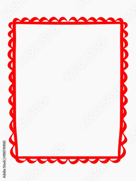 Obraz Hand drawn frame ribbon doodle collection