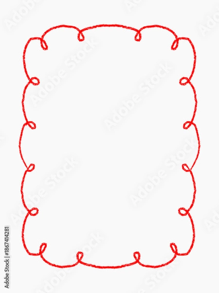 Obraz Hand drawn frame ribbon doodle collection