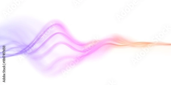 Obraz Abstract background design, composition with glass wavy lines, 3d render