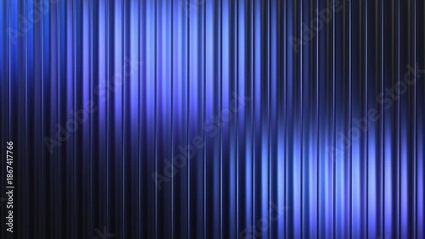 Obraz Abstract background design with reeded glass effect, 3d render