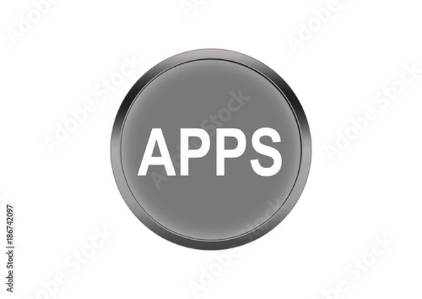 Obraz Button Silber Symbol Knopf Rund