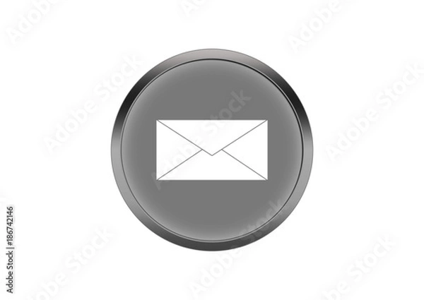 Obraz Button Silber Symbol Knopf Rund