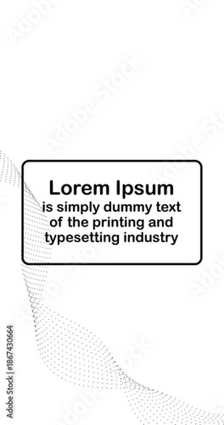 Obraz Abstract background with dynamic particles and Quote for advertisement presentation Template