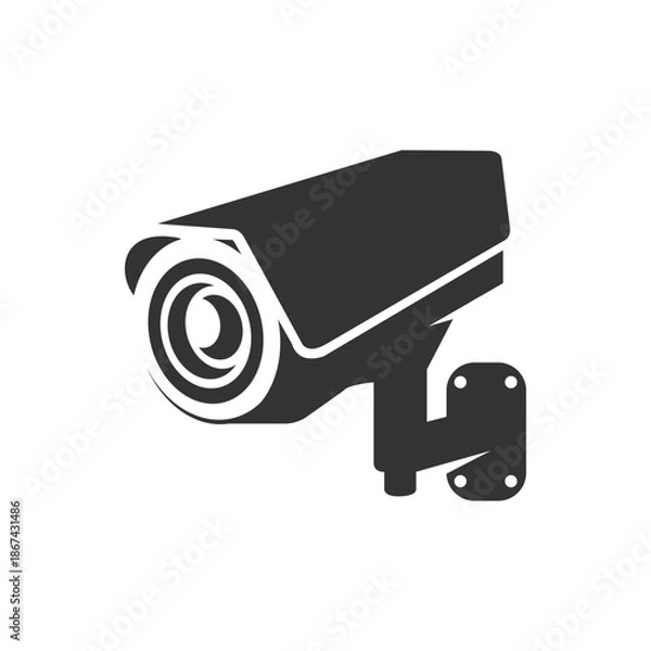 Obraz Security camera vector, video surveillance, cctv sign