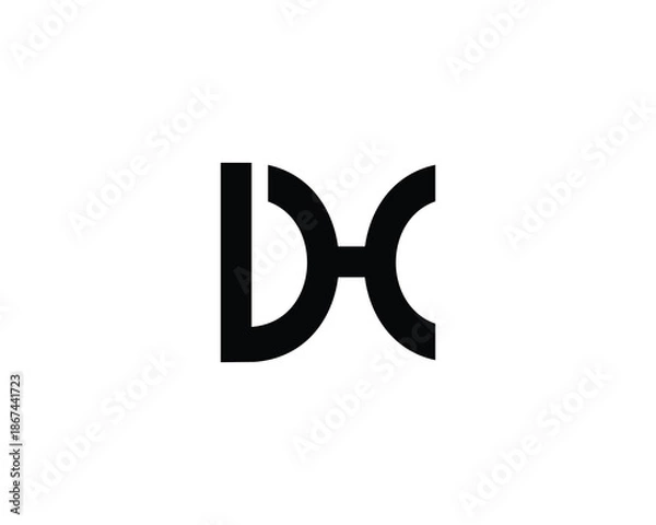 Obraz DH Logo Design. DH