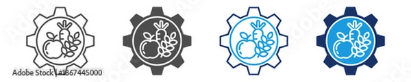 Obraz food engineering icon sheet multiple concept