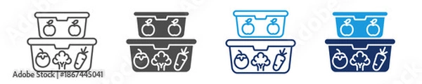Obraz food storage icon sheet multiple concept