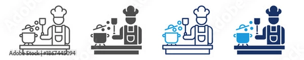 Obraz cooking icon sheet multiple concept