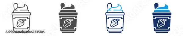 Obraz yogurt icon sheet multiple concept