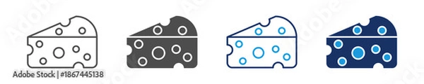Obraz cheese icon sheet multiple concept