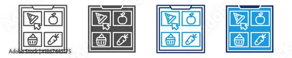 Obraz food options icon sheet multiple concept