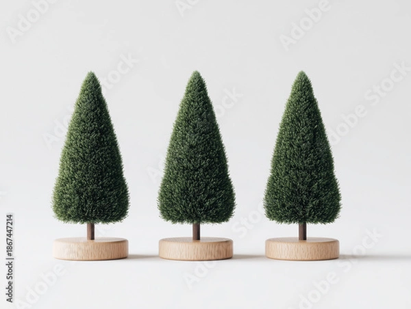 Obraz Decorative mini pine trees minimal composition