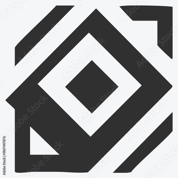 Obraz Abstract Black and White Logo Vector Symbol