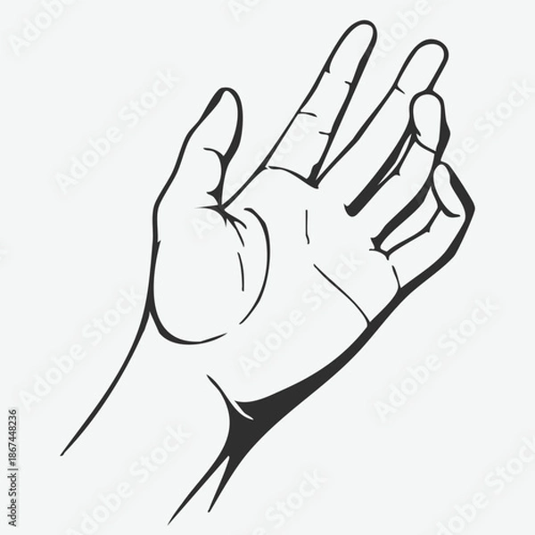 Obraz Hand Gesture Vector Illustration
