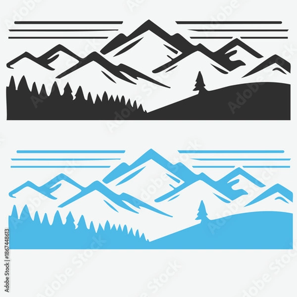 Fototapeta  Mountain Landscape Vector