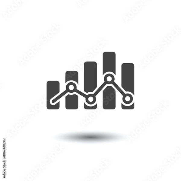 Obraz Data Analysis and Growth Chart Icon