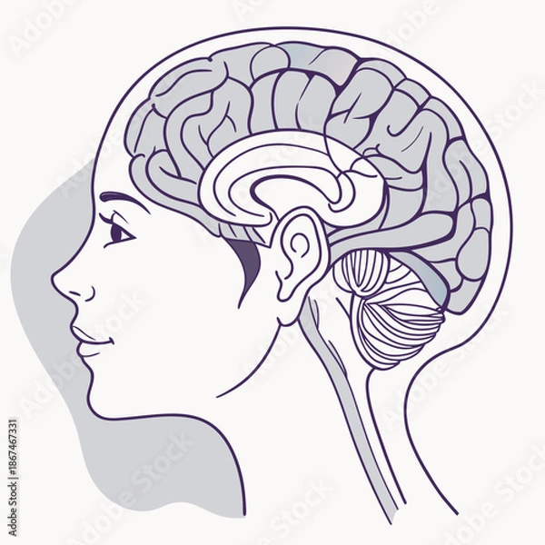 Obraz human brain vector