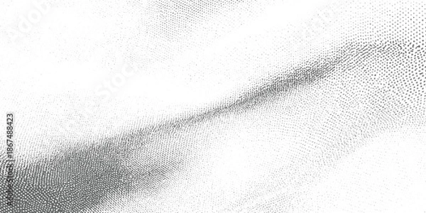 Obraz Abstract grey dots pattern fading into white background with diagonal gradient texture