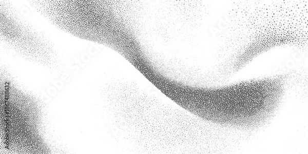 Obraz Abstract grayscale stippled texture with flowing lines and gradients background pattern