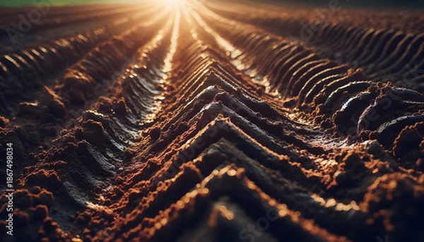 Obraz Sunset over golden fields