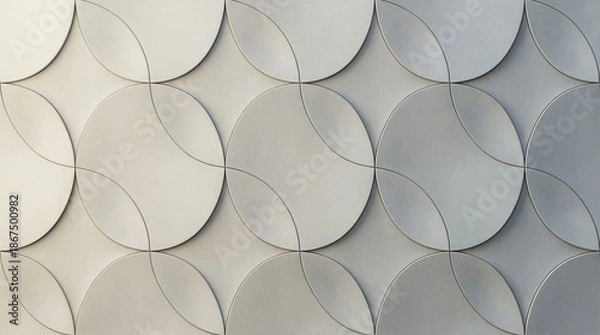 Fototapeta Seamless Soft Arc Panel Gradient Architectural Pattern