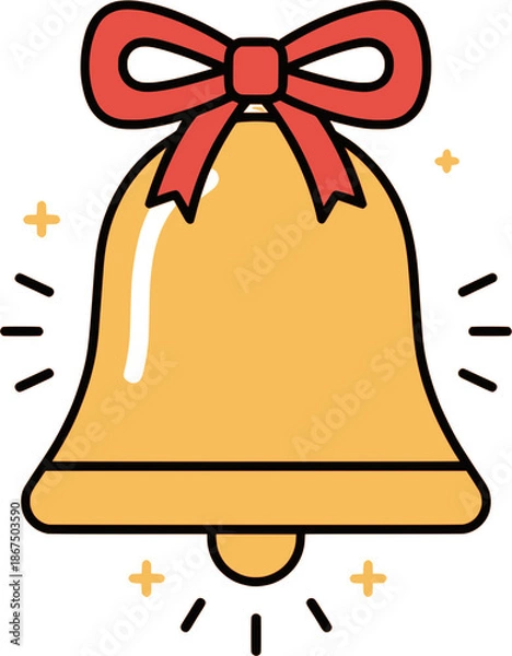 Obraz Christmas Golden Bell