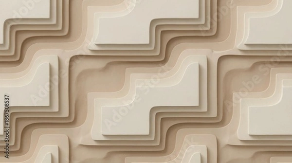 Fototapeta Seamless Layered Step Gradient Wall Pattern