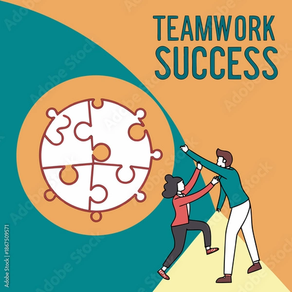 Fototapeta Teamwork success