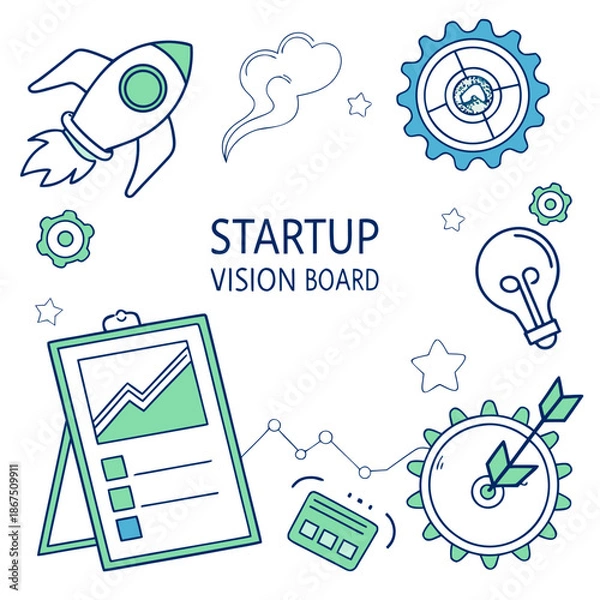 Obraz Startup vision board