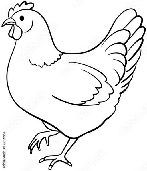 Obraz 닭 라인그림