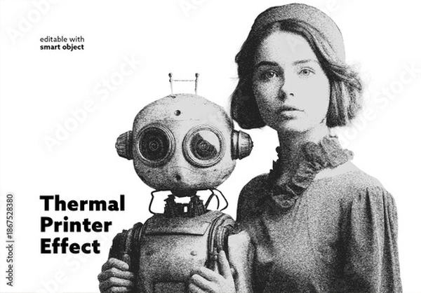 Obraz Thermal Printer Photo Effect