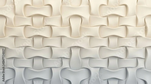 Fototapeta Seamless Curved Grid Gradient Architectural Pattern