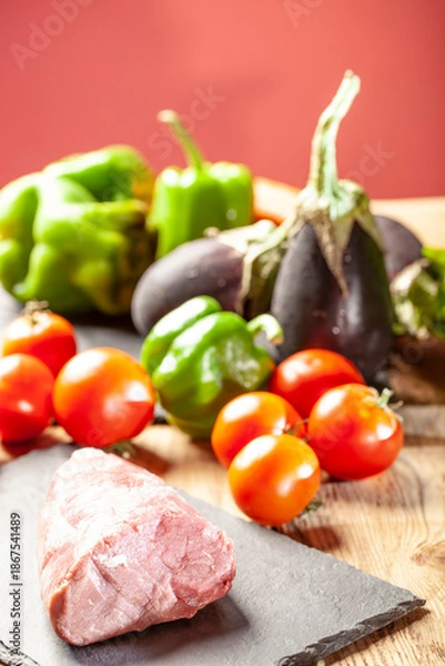 Obraz vegetables for preparing meat for cooking