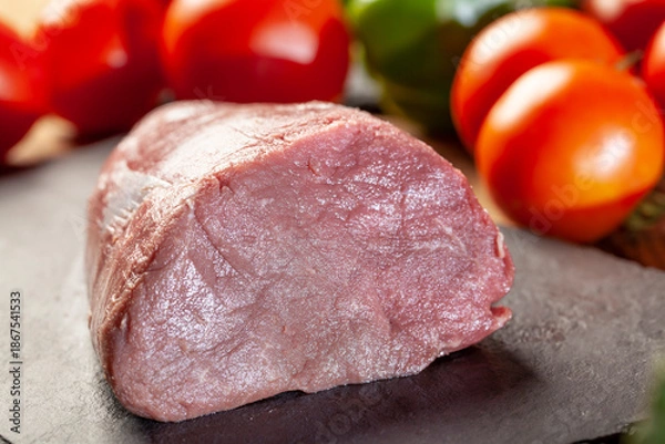 Obraz Preparing "piemontese" beef for cooking