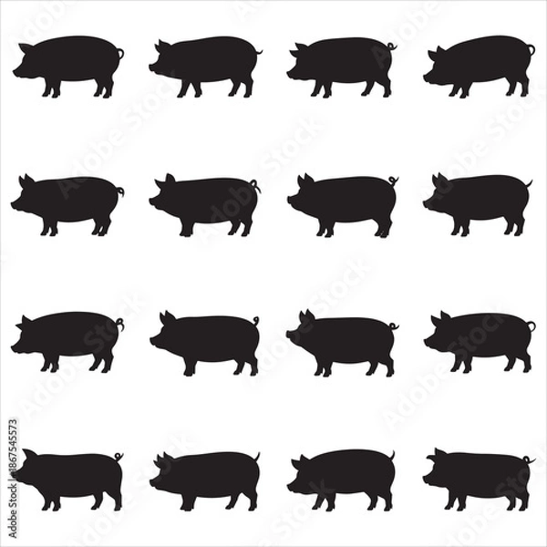 Obraz Pigs Svg Clipart