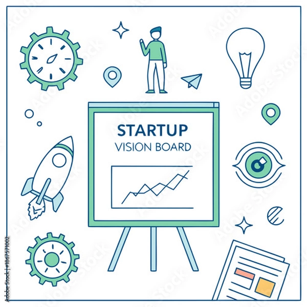 Obraz Startup vision board