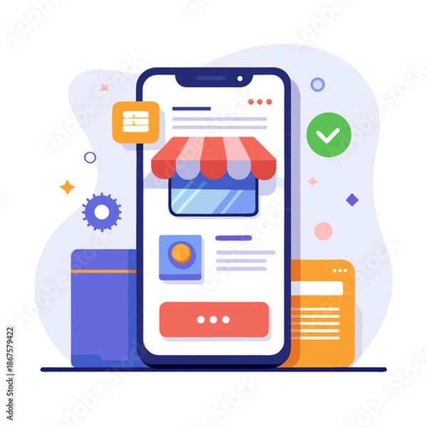 Obraz E-commerce mobile app interface