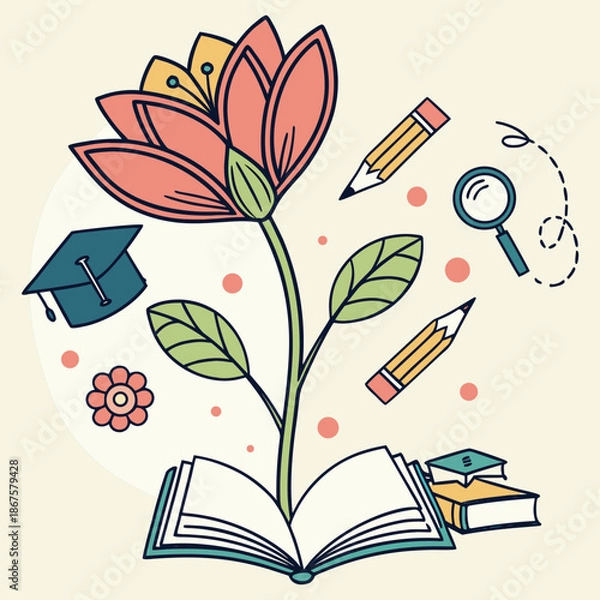 Obraz Educational growth and learning